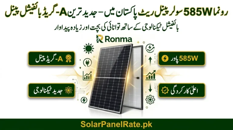Ronma 585W Solar Panel Rate in Pakistan – Latest A-Grade Bifacial Panel